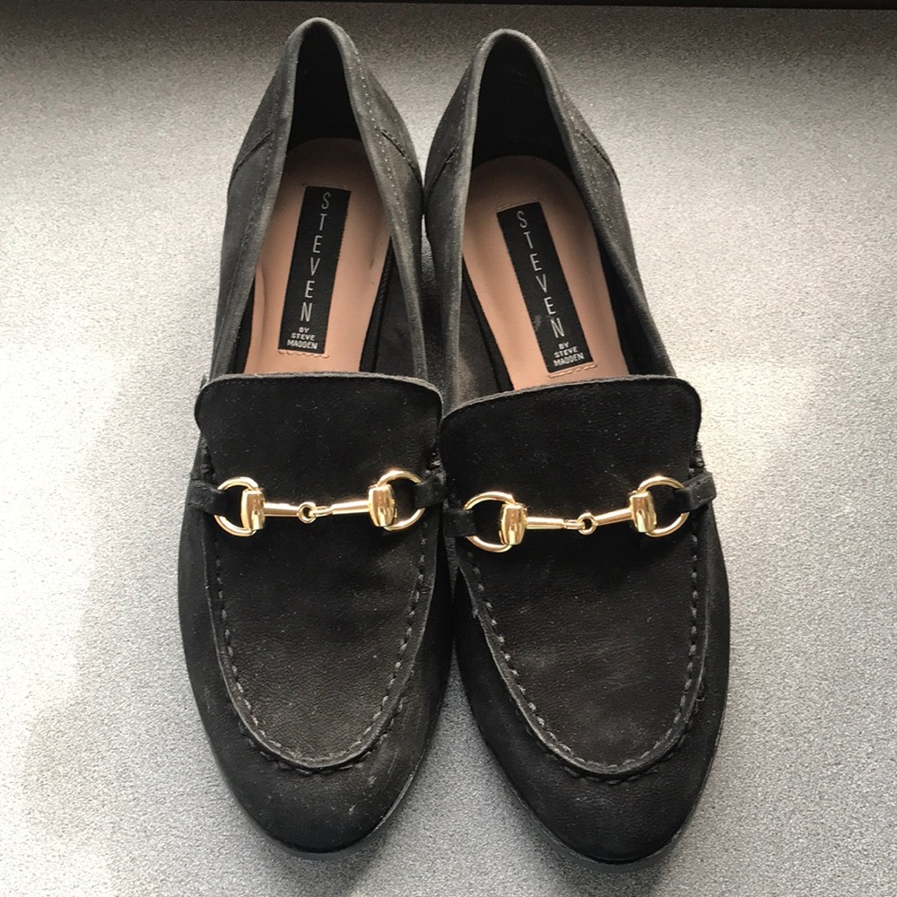 Black loafers